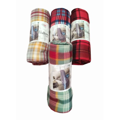 ASSORTITO 12 PEZZI PLAID PILE STAMPATO 120X150CM VOLTERRA DESIDERI DI CASA
