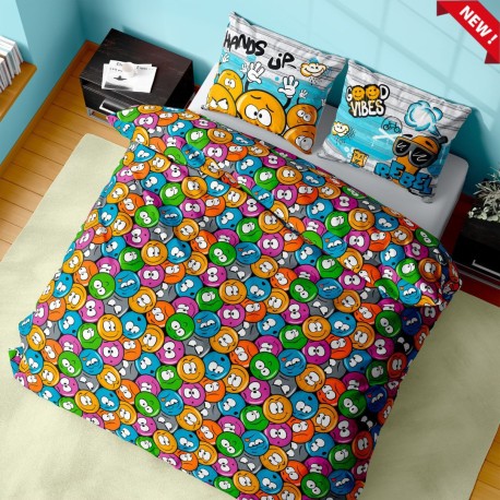 COPRIPIUMINO COTONE EMOJI QUADRIFOGLIO
