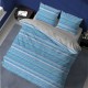 COPRIPIUMINO COTONE BAIA QUADRIFOGLIO AZZURRO