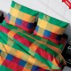 COPRIPIUMINO COTONE SCOTLAND QUADRIFOGLIO MULTICOLORE