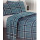 COMPLETO LENZUOLA FLANELLA SCOZZESE OTTANIO MONT BLANC LOVELY HOME