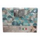 COMPLETO LENZUOLA FLANELLA BOLLE MONT BLANC LOVELY HOME AZZURRO
