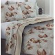 COMPLETO LENZUOLA FLANELLA FOGLIE MONT BLANC LOVELY HOME