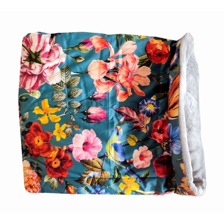 PLAID PILE 140X170CM VELLUTO DIGITALE SOFFIO FIORI TIFFANY ART DECO