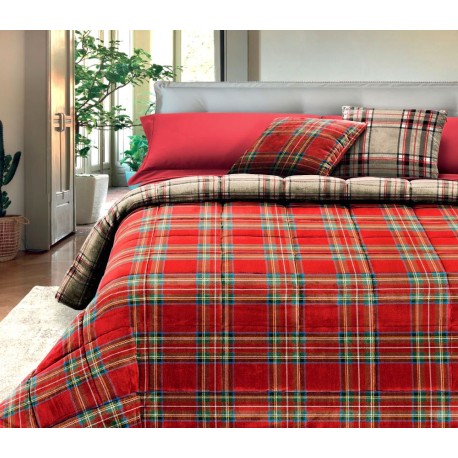 TRAPUNTA INVERNALE MATRIMONIALE PELLICCIA TARTAN JOLIE GF FERRARI