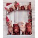 PARURE COPRIPIUMINO COTONE DIGITALE SOGNI D&#039;ORO GATTI NATALE 69 LOVELY HOME