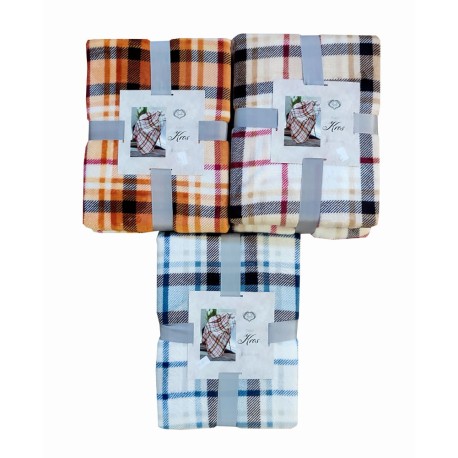 PLAID PILE MATRIMONIALE STAMPATO SCOZZESE KROS SOPHIE