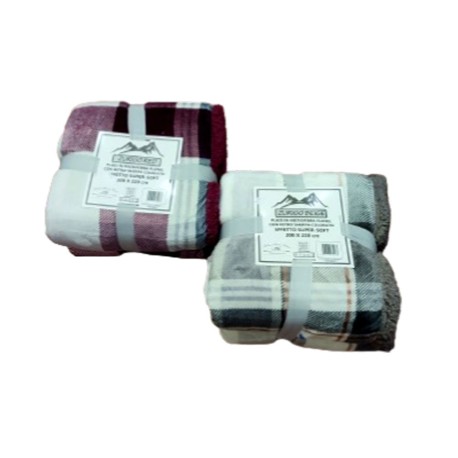 PLAID PILE MATRIMONIALE AGNELLATO STAMPATO ZURIGO HOME SWEET HOME