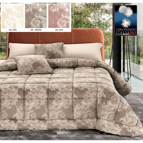 TRAPUNTA INVERNALE MATRIMONIALE PIUMINO D'OCA 80/20 JACQUARD CORA GF FERRARI