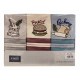 3 PEZZI STROFINACCI SPUGNA COTONE RICAMATO FOOD BREAD VINGI