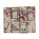 ASSORTITO 4 PEZZI COMPLETO LENZUOLA COTONE MATRIMONIALE DELICATO ROSE BEIGE HOME SWEET HOME