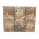 3 PEZZI COMPLETO LENZUOLA MATRIMONIALE COTONE PERCALLE RIGHINE HOME SWEET HOME