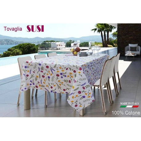 TOVAGLIA COTONE FIORI SUSI PEZZOLI