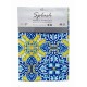 TOVAGLIA ANTIMACCHIA SPLASH MAIOLICA GIALLO BLU LOVELY HOME