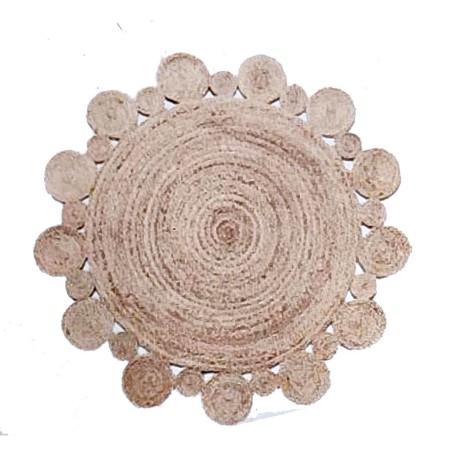 TAPPETO JUTA TONDO 100CM RAJA SAGOMATO LOVELY SHABBY GITIESSE