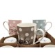 SET 12 TAZZE MUG CERAMICA DOTS LOVELY HOME