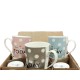 SET 12 TAZZE MUG CERAMICA DOTS LOVELY HOME