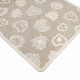 COPPIA TOVAGLIETTE AMERICANE CUORI BEIGE MIROS PEZZOLI