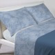 COMPLETO LENZUOLA COTONE LILLY QUADRIFOGLIO AZZURRO