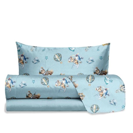 COMPLETO LENZUOLA SINGOLO COTONE TEDDY JOLLY HERMET