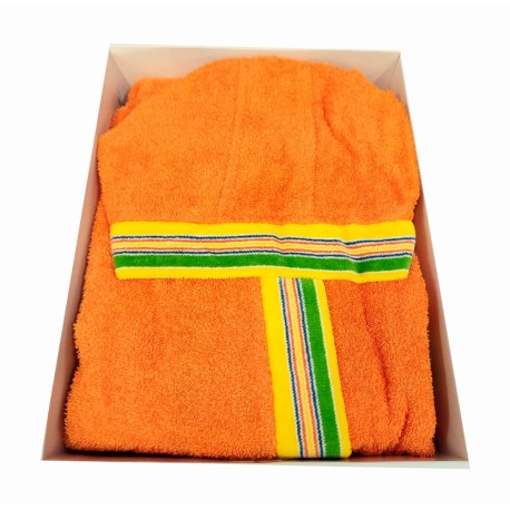ACCAPPATOIO CON CAPPUCCIO TINTA UNITA PONGO GABEL ARANCIO