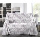 COPRITUTTO COTONE DISEGNO ACQUARELLO QUADRIFOGLIO