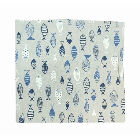 FEDERA CUSCINO ARREDO 42X42CM PESCI BLU MIROS PEZZOLI