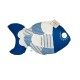 CUSCINO ARREDO IMBOTTITO 35CM PESCE PATCHWORK PEZZOLI
