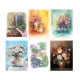 CONFEZIONE 6 PEZZI ASSORTITI STROFINACCI 55X80CM COTONE DIGITALE TIFFANY 10 VINGI