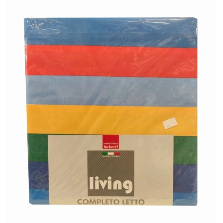 COMPLETO LENZUOLA MATRIMONIALE COTONE CALIFORNIA LIVING IMBERTI
