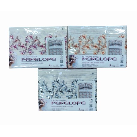 COMPLETO LENZUOLA MATRIMONIALE COTONE PENELOPE 508 LOVELY HOME