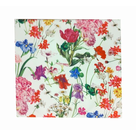 COPPIA FEDERA CUSCINO ARREDO 50X50CM DIGITALE FIORI DI CAMPO MULTICOLORE PEZZOLI