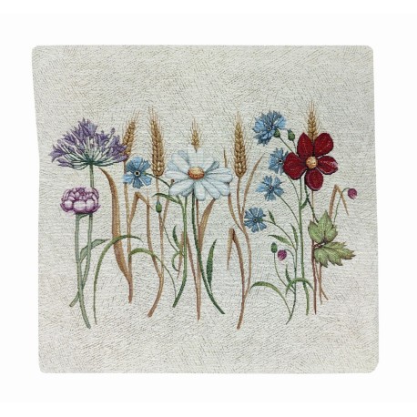 FEDERA CUSCINO ARREDO 45X45CM GOBELIN FIORI DI CAMPO PEZZOLI
