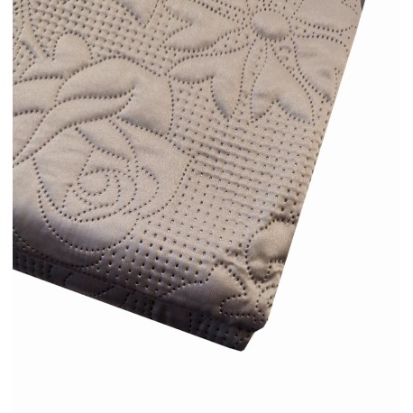 TRAPUNTINO MICROFIBRA MATRIMONIALE ULTRASONIC SATIN MALIK LINEA ORO GRIGIO
