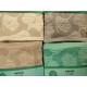 COPPIA SPUGNA ASCIUGAMANO + OSPITE JACQUARD GINKGO LINEA ORO
