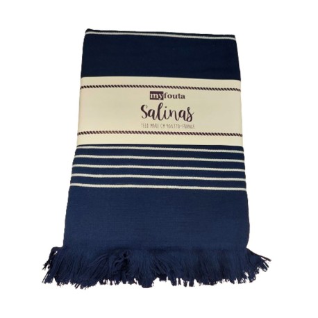 TELO MARE PAREO FOUTA 90X170CM FRANGE SALINAS GITIESSE