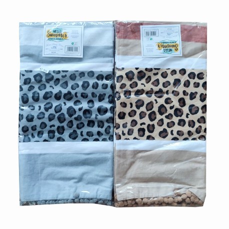 TELO MARE FOUTA 100X200CM PON PON HELLO SUMMER ARUBA LEOPARD HOME SWEET HOME