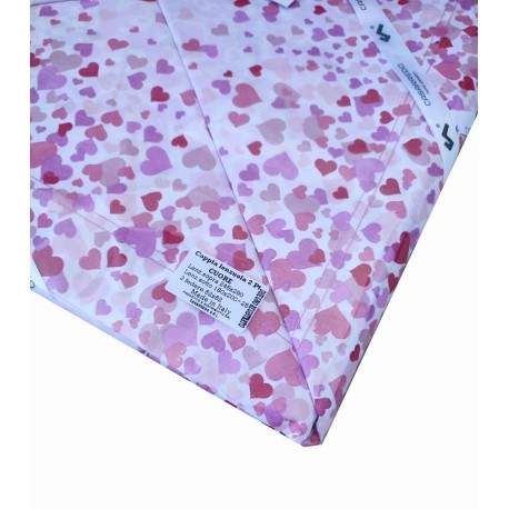 COMPLETO LENZUOLA COTONE MATRIMONIALE CUORE CASARREDO
