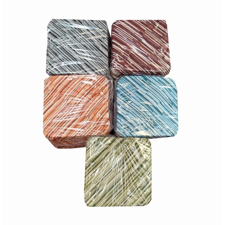 CONFEZIONE 6 PEZZI CUSCINI JACQUARD PER SEDIE ALETTE RIGHE TG
