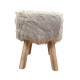 SGABELLO LEGNO PELLICCIA TOMMY PEZZOLI