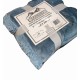 PLAID PILE MATRIMONIALE AGNELLATO TINTA UNITA LIVIGNO HOME SWEET HOME AZZURRO