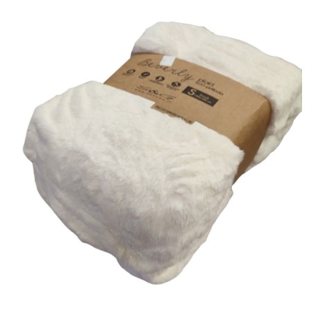 PLAID PILE TINTA UNITA PELLICCIA BEVERLY SGHOME PANNA