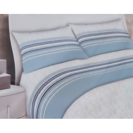 COMPLETO LENZUOLA COTONE MATRIMONIALE RIGATO TOPCASA NIDO HOME