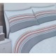 COMPLETO LENZUOLA COTONE MATRIMONIALE RIGATO TOPCASA NIDO HOME