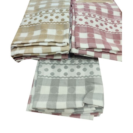 6 CONFEZIONI STROFINACCI 3 PEZZI 50X70CM COTONE BOLLE MISTER CHEF HOME SWEET HOME