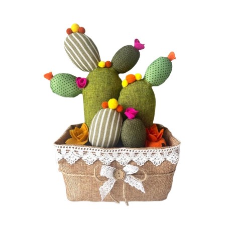 FERMAPORTA IN STOFFA MAXI CESTINO CACTUS PEZZOLI