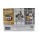 3 PEZZI STROFINACCI SPUGNA COTONE RICAMATO TISANE CAMOMILLA VINGI