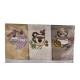 3 PEZZI STROFINACCI SPUGNA COTONE RICAMATO BREAKFAST CHERRY VINGI