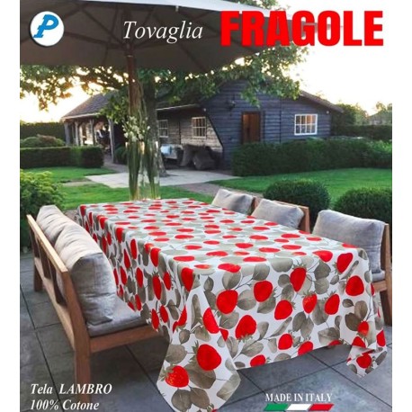 TOVAGLIA COTONE FRAGOLE PEZZOLI