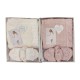 SET 4 PEZZI PAREO PANTOFOLE FASCIA VALENTINA HELEN MALVA